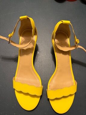 Talbots Yellow Women's Ankle-Strap Sandals